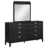 Coaster Fine Furniture 224713M Brookmead - 8-Drawer Dresser With Mirror - Black