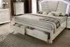 Furniture of America CM7899EK-BED Maddie - Eastern King Bed - Pearl White / White