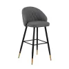 New Classic SAF199-BS-GRY New Classic SAF199-BS-GRY Oliver - Vegan Leather Bar Chair (Set of 2) - Gray