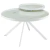 Coaster Fine Furniture 706258-S3 Briggs - 3 Piece Round Coffee And End Table Set - White