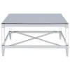 Coaster Fine Furniture 709728-S2 Lindley - 2 Piece Square Coffee And End Table Set - Chrome