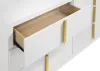 Coaster Fine Furniture 223093 Ines - 6-Drawer Bedroom Dresser Cabinet - White High Gloss