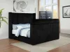 Coaster Fine Furniture 315945KW Centergrove - Upholstered California King Wingback TV Bed - Black