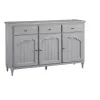 Pulaski Furniture P301786 Pulaski Accents - 3-Door Credenza With Storage Drawers - Light Gray