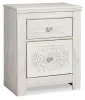 Ashley Furniture B181-92 Paxberry - Two Drawer Night Stand - Whitewash