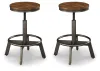 Ashley Furniture D440-024 Torjin - Swivel Stool (Set of 2) - Dark Brown