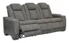 Ashley Furniture 2200415 Next-Gen Durapella - Power Reclining Sofa/Adj Headrest - Slate