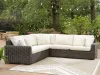 Ashley Furniture P711P1 Ashley Furniture P711P1 Kimora - 3-Piece Outdoor Sectional - Beige / Dark Brown