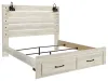 Ashley Furniture B192B31 Ashley Furniture B192B31 Cambeck - King Panel Bed With 2 Storage Drawers - Whitewash
