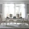 Liberty Furniture 244-DR-5LTS Magnolia Manor - 5 Piece Leg Table Set With Upholstered Chairs - Antique White