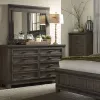 Liberty Furniture 759-BR-CPBDMC Liberty Furniture 759-BR-CPBDMC Thornwood Hills - 4 Piece Bedroom Set (California King Panel Bed, Dresser & Mirror, Chest) - Rock Beaten Brown