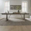 Liberty Furniture 615-DR-TRS Americana Farmhouse - Trestle Table - Dusty Taupe