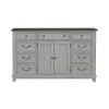 Liberty Furniture 237-BR31 River Place - 2 Door 9 Drawer Dresser - Riverstone White & Tobacco