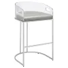 CoasterElevations 183406 Thermosolis - Clear Acrylic Bar Chair (Set of 2) - Chrome