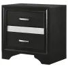 CoasterEveryday 206362 Miranda - 2-Drawer Nightstand - Black