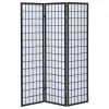 CoasterEveryday 4622 Carrie - 3-Panel Room Divider Folding Shoji Screen - Black