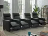 CoasterEveryday 600181-S4B Toohey - 5 Piece 4-Seater Upholstered Tufted Recliner Living Room Set - Black