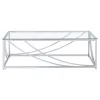 CoasterEssence 720498 Lille - Rectangular Glass Top Coffee Table - Chrome