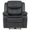 Coaster Fine Furniture 610233P Sycamore - Upholstered Power Recliner Chair - Dark Gray