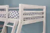 Furniture of America CM-BK588BWH-BED California - Twin Over Full Bunk Bed With 2 Drawers - Wire - Brushed White