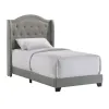 Intercon UB-BR-RHYTWN-SMK-C Intercon UB-BR-RHYTWN-SMK-C Rhyan - Upholstered Twin Bed - Smoke Finish