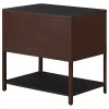 Coaster Fine Furniture 930221 Zimmerlee - 2-Drawer Side Table with Shelf - Rust Brown