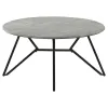 Coaster Fine Furniture 736178-S2 Hadi - 2 Piece Round Smarttop Coffee And End Table Set - Cement