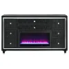 Coaster Fine Furniture 223163FB Lorient - 8-Drawer LED Bedroom Flame Box Dresser - Black