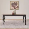Liberty Furniture 244B-T4072 Liberty Furniture 244B-T4072 Magnolia Manor - Leg Table - Weathered Bark & Antique Black