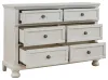 Ashley Furniture B742-21 Ashley Furniture B742-21 Robbinsdale - Dresser - 6 Drawers - Antique White