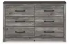 Ashley Furniture B1290-31 Bronyan - Six Drawer Dresser - Dark Gray