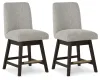 Ashley Furniture D984/32/124(3) Ashley Furniture D984/32/124(3) Burkhaus - 7 Pc. - Rectangular Counter Table, 6 Barstools - Dark Brown