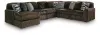 Ashley Furniture 98104S23 Ashley Furniture 98104S23 Midnight-Madness - 6-Piece Sectional With LAF Corner Chaise - Chocolate