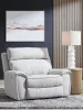 Ashley Furniture PC9880282 Social Pointe - Power Recliner / Adjustable Headrest - Pearl / Ash