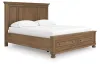 Ashley Furniture PCB779B13 Feddinger - California King Panel Storage Bed - Medium Brown