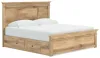 Ashley Furniture PCB1170B14 Ashley Furniture PCB1170B14 Makidern - King Panel Storage Bed With Under Bed Storage Unit - Tan