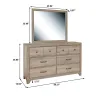 Samuel Lawrence Furniture S496-430 River Creek - Framed Dresser Mirror - River Birch Brown