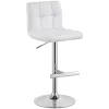 CoasterEveryday 120356 Lenny - Upholstered Adjustable Bar Stool (Set of 2) - White