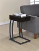 CoasterEssence 900578 Troy - 1-Drawer C-Shaped Side Table Power Outlet - Cappuccino