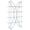 CoasterEssence 910050 Larson - 4-Shelf Glass Bookshelf - Chrome