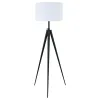 CoasterEveryday 920074 Harrington - Drum Shade Metal Tripod Floor Lamp - Black