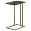 CoasterEssence 936035 Vicente - Marble Top C-Shaped Sofa Side Table - Green