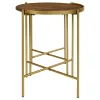 Coaster Fine Furniture 936168 Malka - 2 Piece Round Wood Nesting Table - Dark Brown And Gold