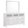 CoasterEveryday 205893M Barzini - 7-Drawer Dresser With Mirror - White