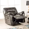 Furniture of America CM9908DG-CH Josias - Glider Recliner - Dark Gray