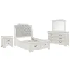 New Classic 00-493W-34N New Classic 00-493W-34N Lyndhurst - 5/0 Queen 4 Piece Bedroom Set (Bed, Dresser, Mirror, Nightstand) - White