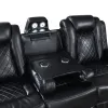 New Classic U1769V-30P2-BLK New Classic U1769V-30P2-BLK Orion II - Sofa With Power Headrest & Footrest - Black