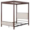 Coaster Fine Furniture 360331Q Zimmerlee - Metal Queen Canopy Bed - Rust Brown