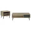 Coaster Fine Furniture 701038-S2 Welsh - 2 Piece Coffee And End Table Set - Distressed Pine