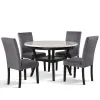 New Classic 41-400-GYRD4C New Classic 41-400-GYRD4C Celeste - Round Dining Table With 4 Chairs - Black / Gray